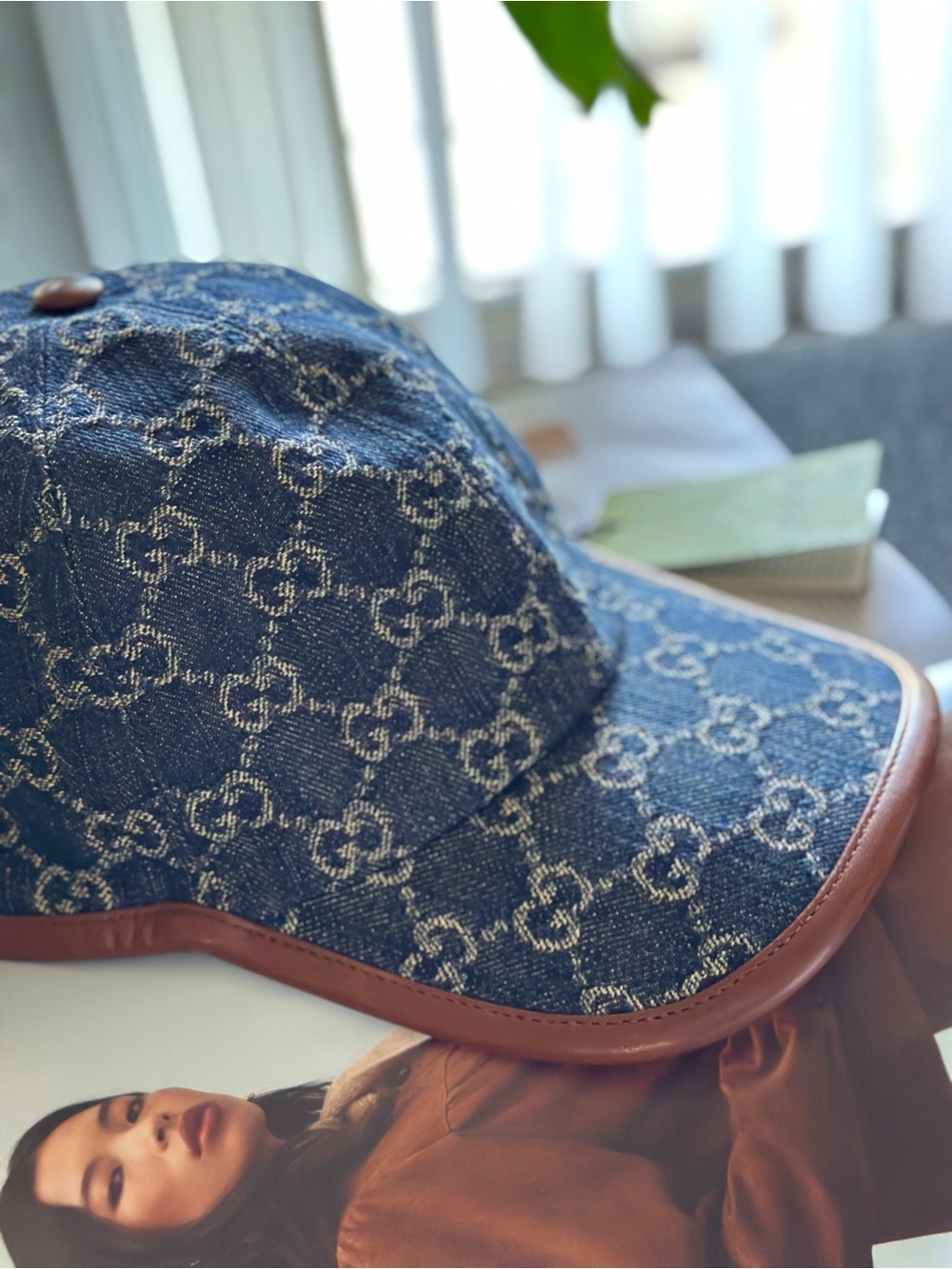 NEW Gucci GG Monogrammed Denim Baseball Cap - Picture 4 of 11